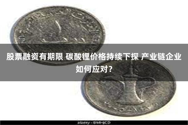 股票融资有期限 碳酸锂价格持续下探 产业链企业如何应对？