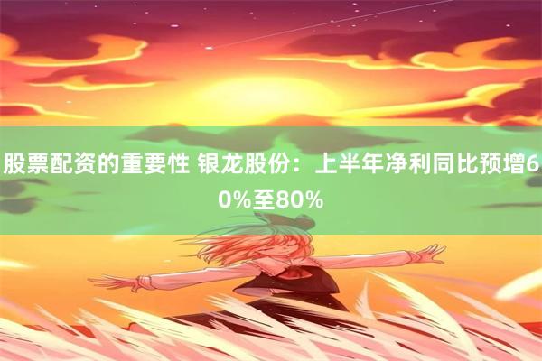 股票配资的重要性 银龙股份：上半年净利同比预增60%至80%
