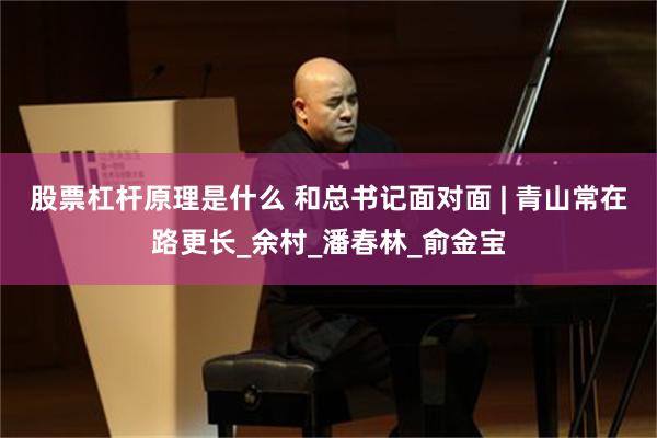 股票杠杆原理是什么 和总书记面对面 | 青山常在路更长_余村