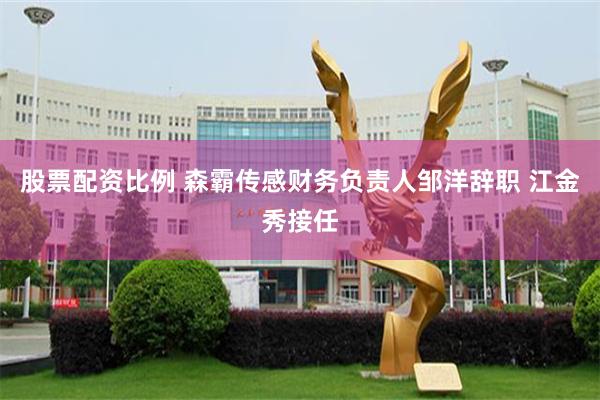 股票配资比例 森霸传感财务负责人邹洋辞职 江金秀接任